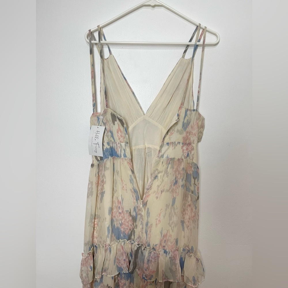 Fore Collection Daydreaming Floral Ruffle Maxi Dress Large - Picture 5 of 16